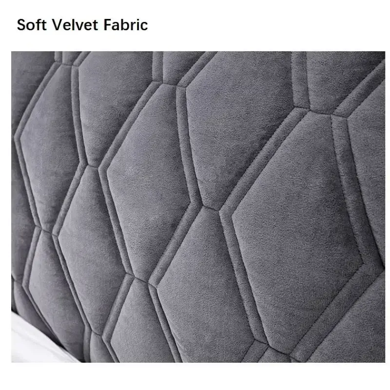All-inclusive Super Soft Smooth Quilted Head Cover Thicken Velvet Headboard Cover Solid Color Bed Back Dust Protector Cover