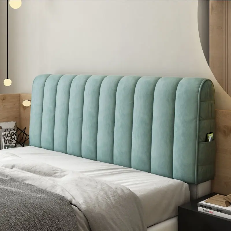 High Quality Soft Thicken Velvet Quilted Headboard Cover  All-inclusive Bed Back Protector Cover Short Plush Quilting Head Cover