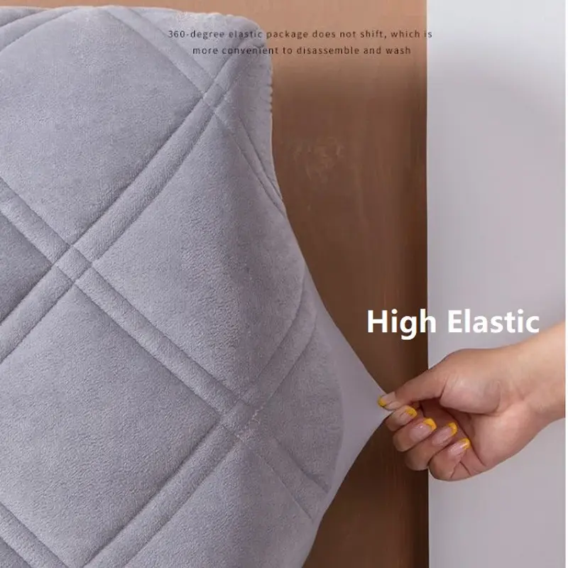 High Quality Velvet Quilted Headboard Cover All-inclusive Super Luxury Soft Thicken Short Plush Quilting Bed Head Cover