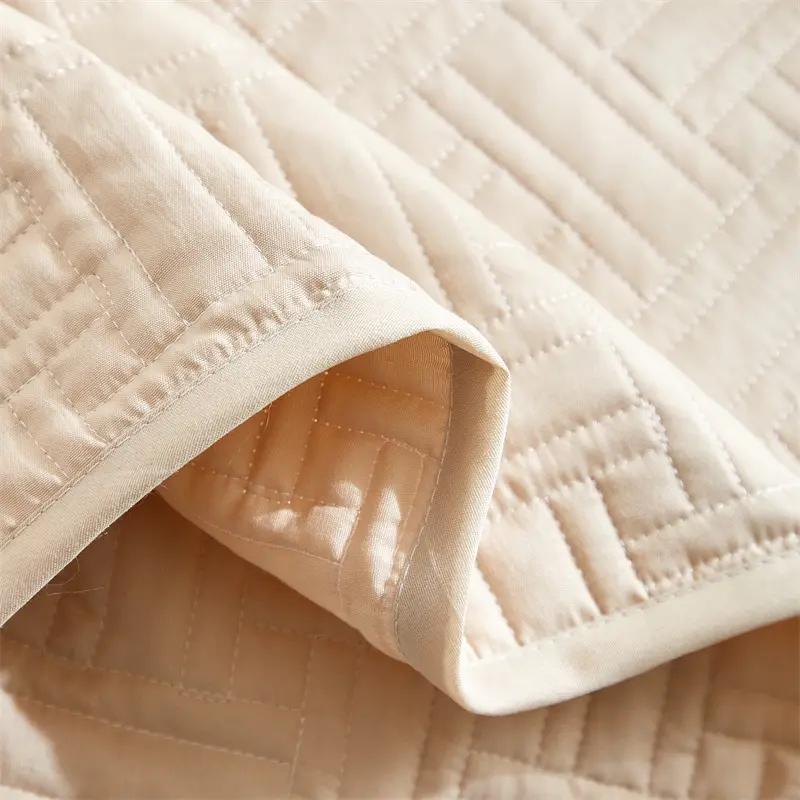 3pcs set, Quilted Cotton Bedspread, solid color ultrasonic quilted bedsheet, lightweight quilted king queen size bed cover