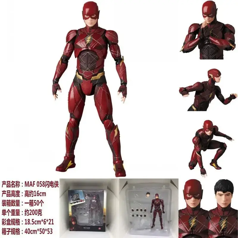 16cm Marvel The Flash Anime Figure The Avengers Flash Action Figure PVC Figurine Statue Model Doll Collectible Ornament Toy Gift