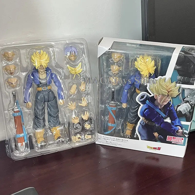 Dragon Ball Trunks Anime Figures SHF Saiyan Saiyan Trunks Boy From Future Collection Model Action Figure Toy Birthday Gift Decor