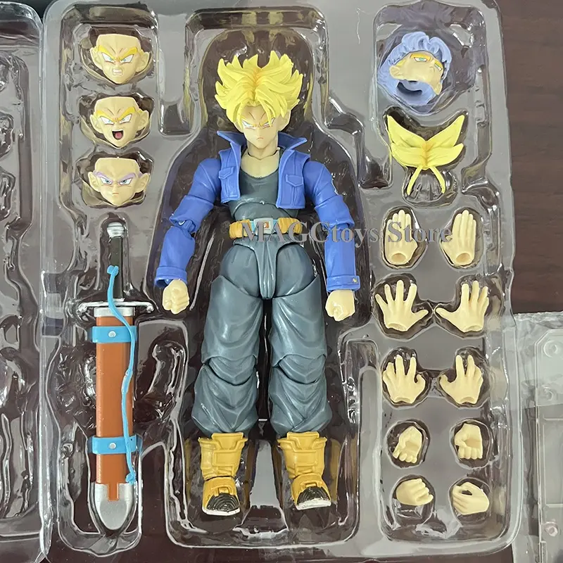 Dragon Ball Trunks Anime Figures SHF Saiyan Saiyan Trunks Boy From Future Collection Model Action Figure Toy Birthday Gift Decor