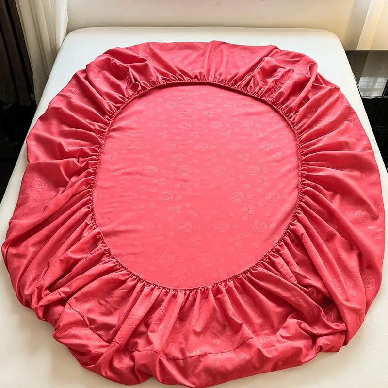 1 Simple Modern Flower Printed Matte Fitted Sheet, Bedroom Printed Bed Cover, Bedding (Excluding Pillowcases)
