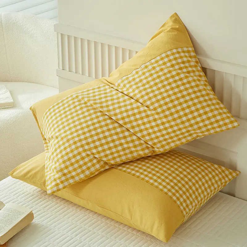 One Pair of 100% Egyptian Cotton Pillowcases, Single Pillowcase Set, 48cm X 74cm, 2 Household Pillowcase Covers，pure cotton