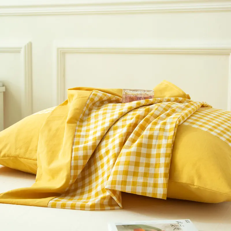 One Pair of 100% Egyptian Cotton Pillowcases, Single Pillowcase Set, 48cm X 74cm, 2 Household Pillowcase Covers，pure cotton