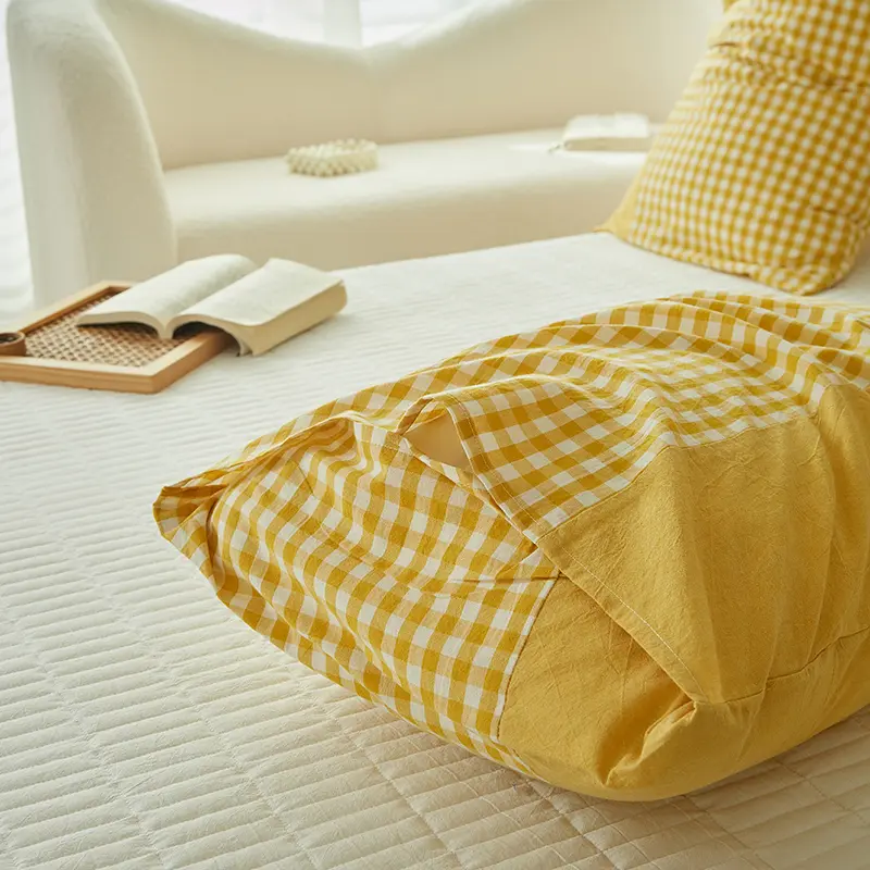 One Pair of 100% Egyptian Cotton Pillowcases, Single Pillowcase Set, 48cm X 74cm, 2 Household Pillowcase Covers，pure cotton