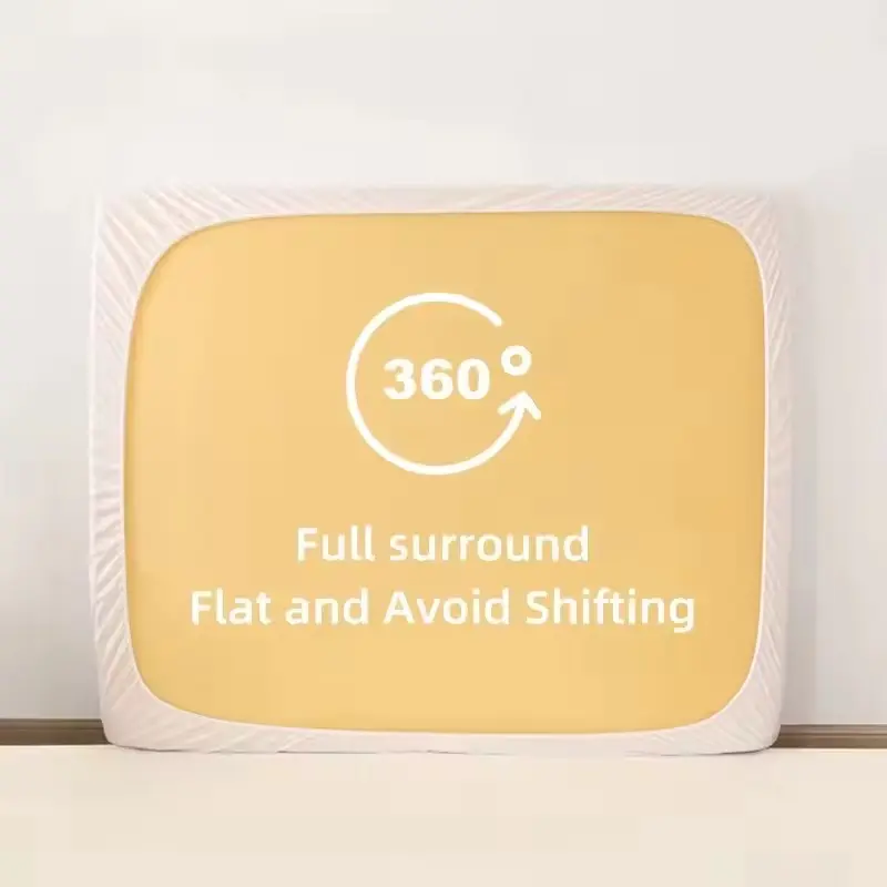 1 Simple Modern Geometry Printed Matte Fitted Sheet, Bedroom Printed Bed Cover, Bedding (excluding Pillowcases)