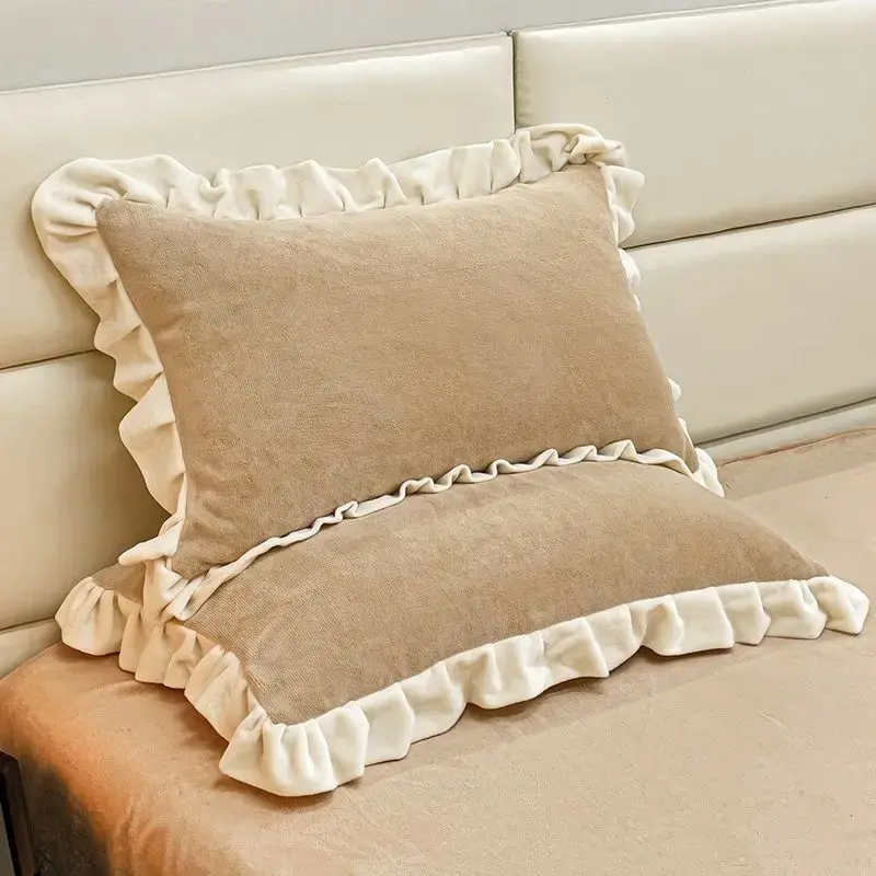 48X74cm Milk Velvet Unfilled Pillowcase Sleeping Cushions for Bedroom for Home Hotel Decoration Autumn and Winter Seasons