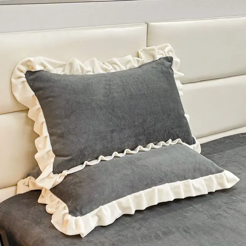 48X74cm Milk Velvet Unfilled Pillowcase Sleeping Cushions for Bedroom for Home Hotel Decoration Autumn and Winter Seasons