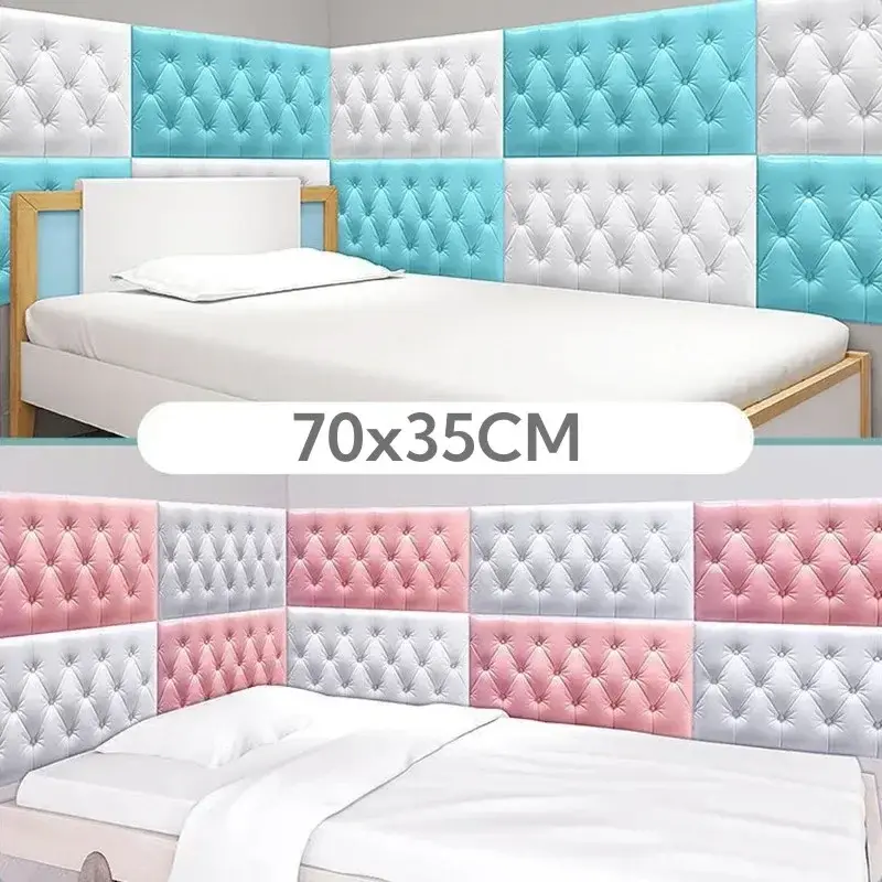 Self-adhesive 3D Three-dimensional Wall Stickers Thicken Tatami Anti-collision Wall Mat Children Bedroom Party Wall Stickers