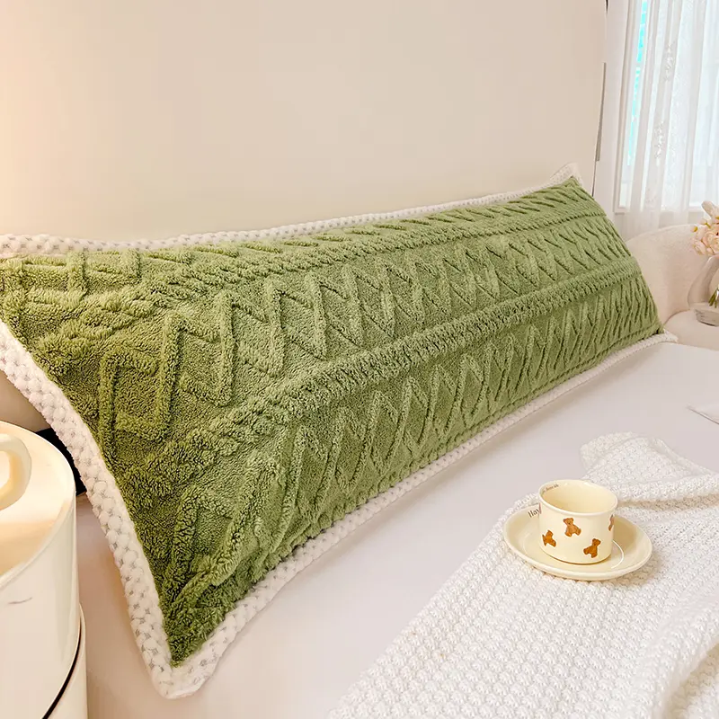 Flannel Double Pillowcase Winter Warm Coral Fleece Long Couple Pillow Case 1.2/1.5 /1.8m Bed 48x150/48x120/48x180cm Pillow Cover