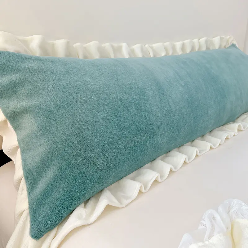 Flannel Double Pillowcase Winter Warm Coral Fleece Long Pillow Case 1.2/1.5 /1.8m Bed 48x150/48x120/48x180cm Pillow Case