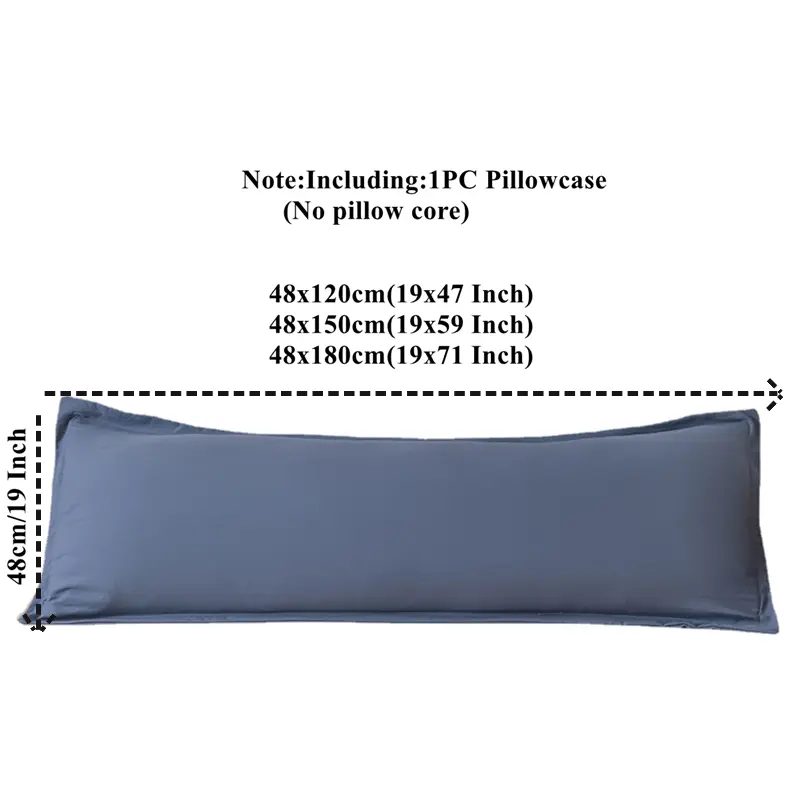 New Skin-friendly Couple Pillowcase Cozy Polyester Long Pillow Case Large Size 120 150 180cm Pillow Cover Hugging Pillow Case