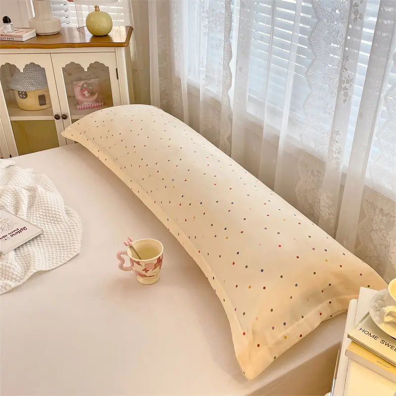 New Skin-friendly Couple Pillowcase Cozy Polyester Long Pillow Case Large Size 120 150 180cm Pillow Cover Hugging Pillow Case