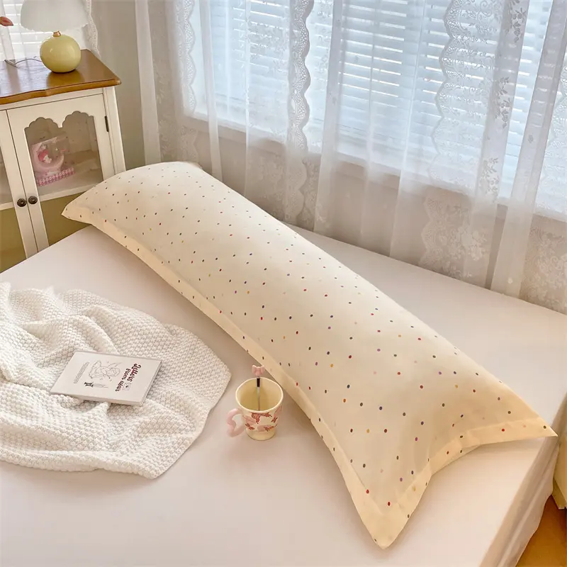 New Skin-friendly Couple Pillowcase Cozy Polyester Long Pillow Case Large Size 120 150 180cm Pillow Cover Hugging Pillow Case