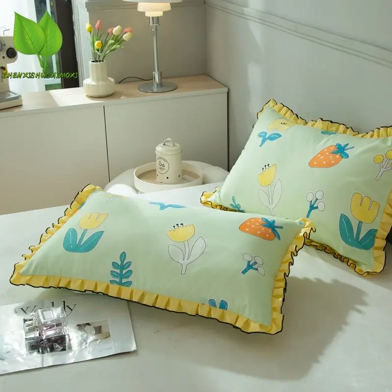 Black and White Keys Pillowcase for Sofa Cushion Cover with Ruffles Office Bed Pillow Cover Pattern Design Adult Bedroom Bedding