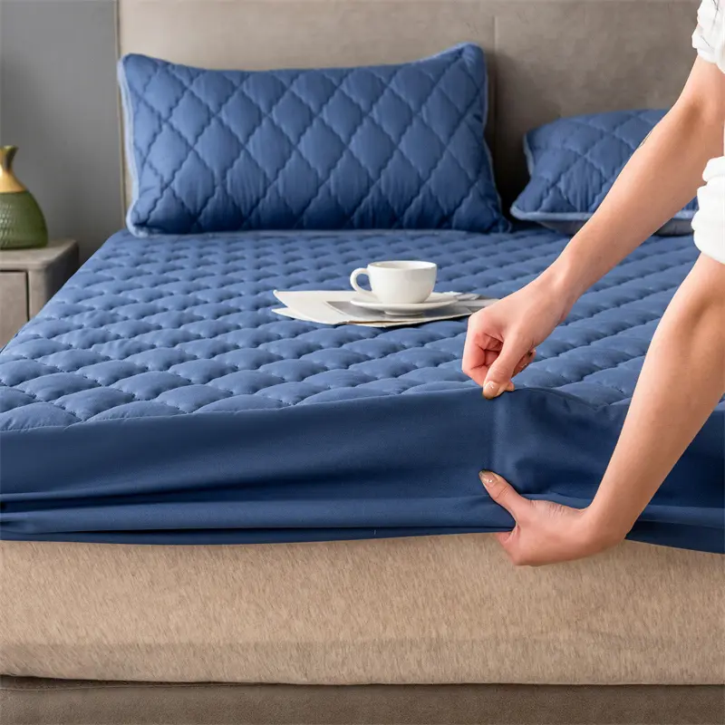 Waterproof Mattress Protector, Breathable 3D Air Fabric Mattress Cover, Ultra Soft Hypoallergenic Fitted Bed Sheet No Pillowcase