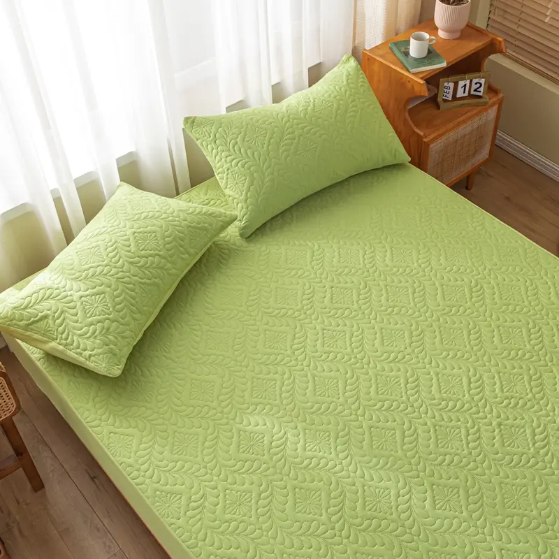 2Pc / 1Pc  Waterproof Quilted Pillowcase Solid Color Pillow Cover Case 48x74cm Pillowsham