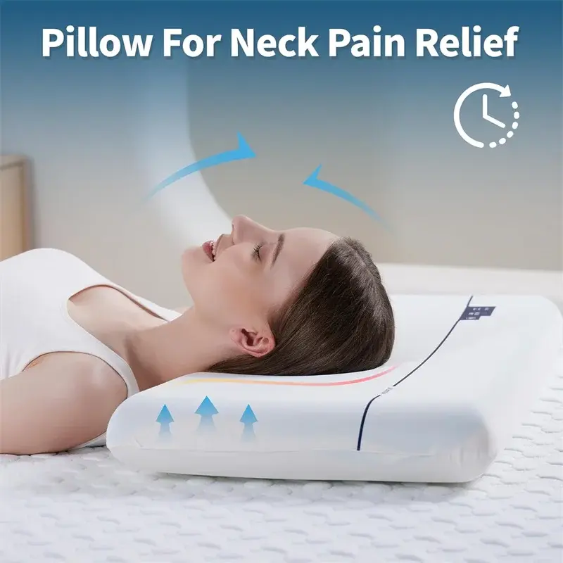 Memory Foam Neck Pillow, 40x70cm Pillows for Neck Pain Relief, Hotel Pillows, Cervical Support for Side & Back Sleepers Luxury