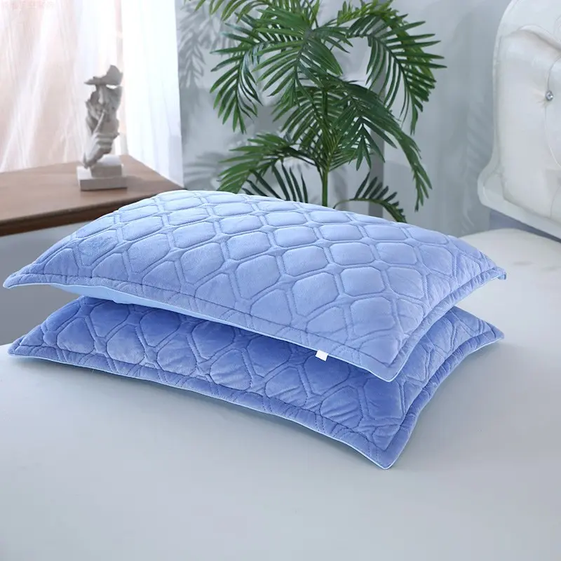 1/2pcs Crystal Velvet Pillowcase Solid Color Winter Warm Pillow Cases Decor Home Pillow Covers Bedding