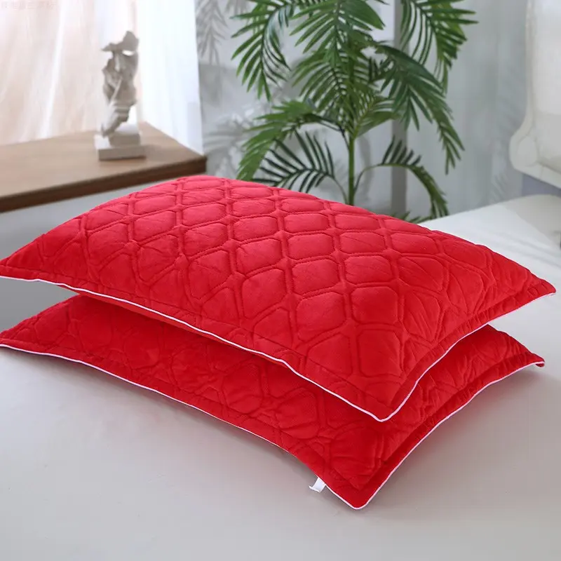 1/2pcs Crystal Velvet Pillowcase Solid Color Winter Warm Pillow Cases Decor Home Pillow Covers Bedding