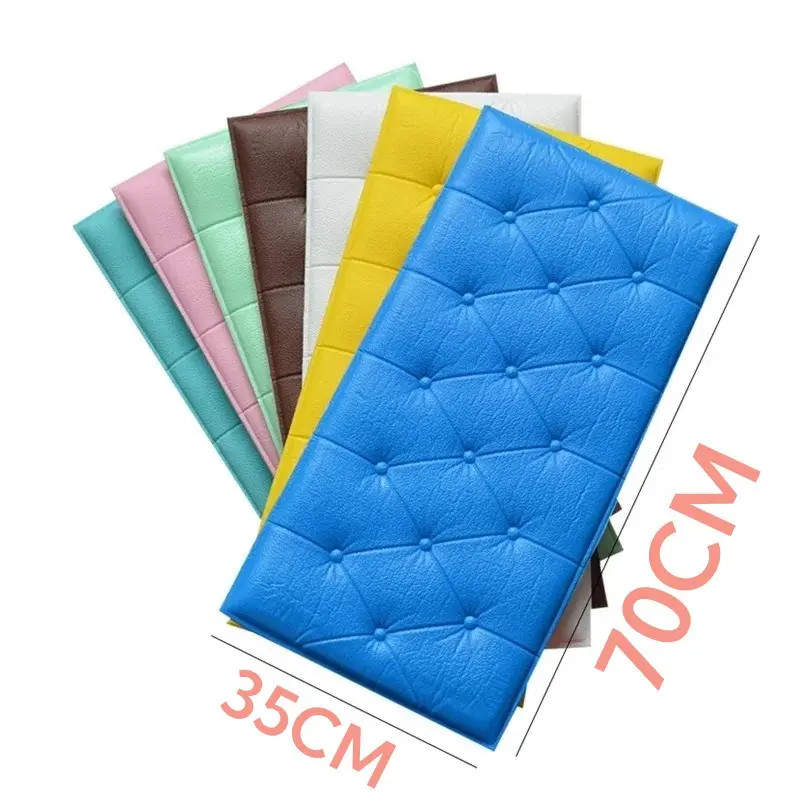 70X35CM 3PCS/SET 6PC/SET Self-adhesive 3D Brick Wallpaper PE Foam Wall Panels Stickers Waterproof Wallpaper Home Decoration