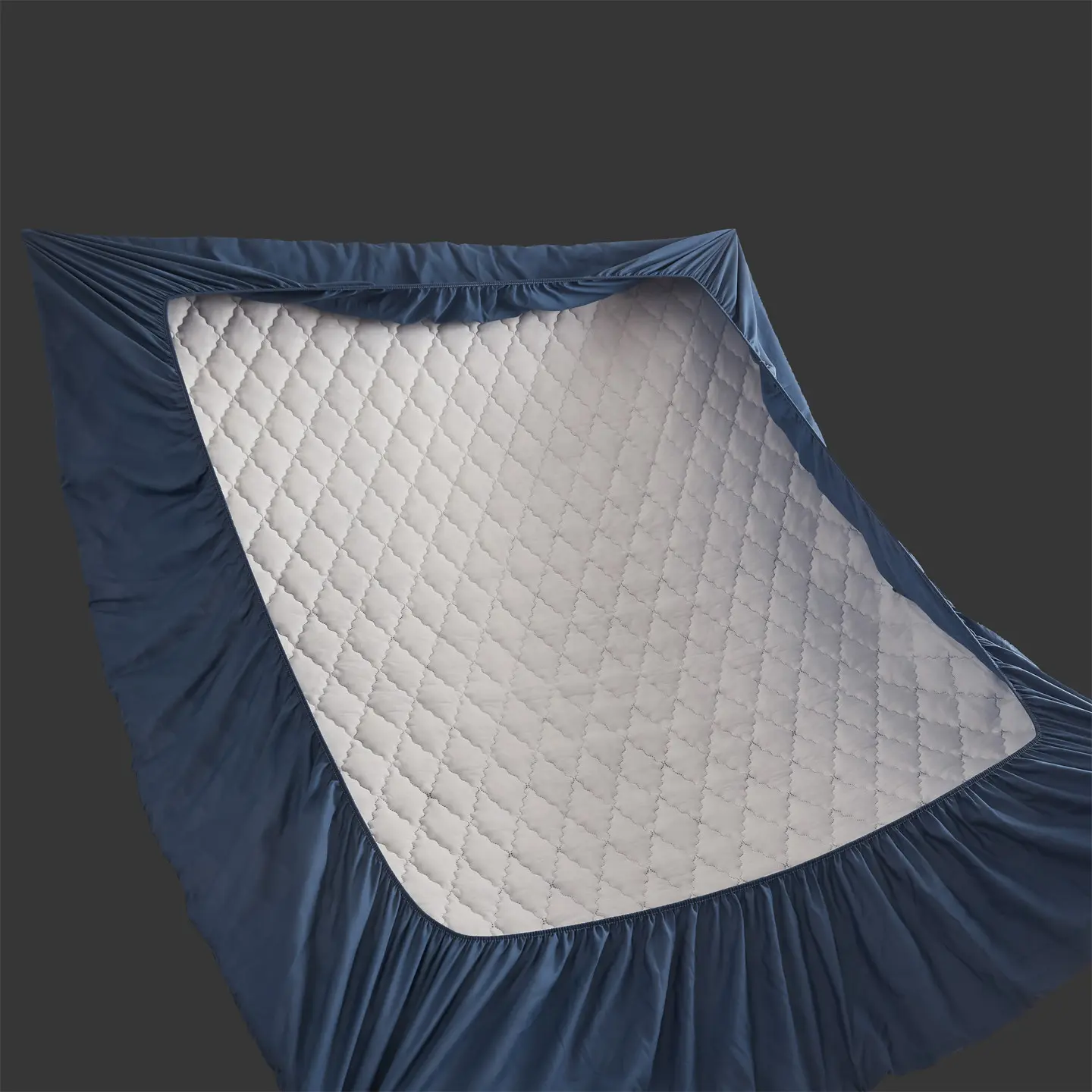 3Pcs/Set Waterproof Thickened Mattress Cover Protector, Quilted Mattress Topper Pad , Elastic Band Fitted Sheet,With Pillowcases