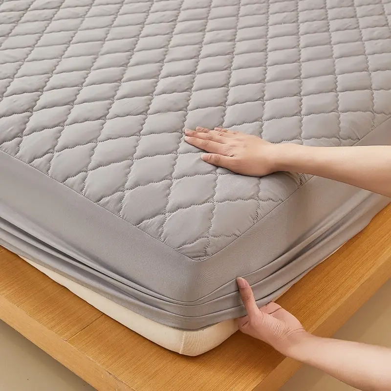 New Quilted Waterproof Mattress Protector- A-Class Health Standard, Quilted Top Layer, Antibacterial- Bedroom Mattress Cover