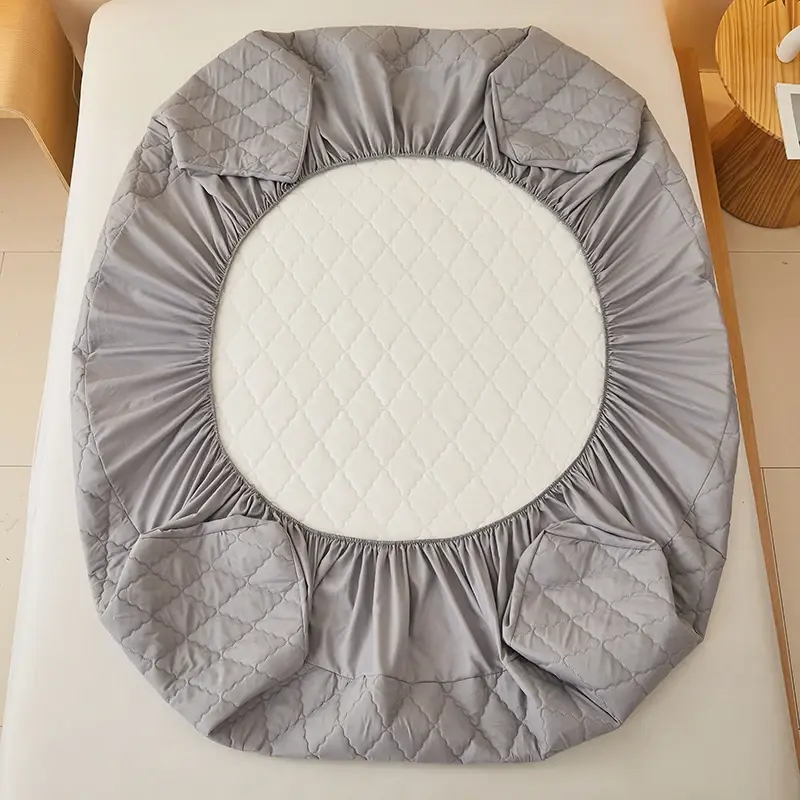 New Quilted Waterproof Mattress Protector- A-Class Health Standard, Quilted Top Layer, Antibacterial- Bedroom Mattress Cover