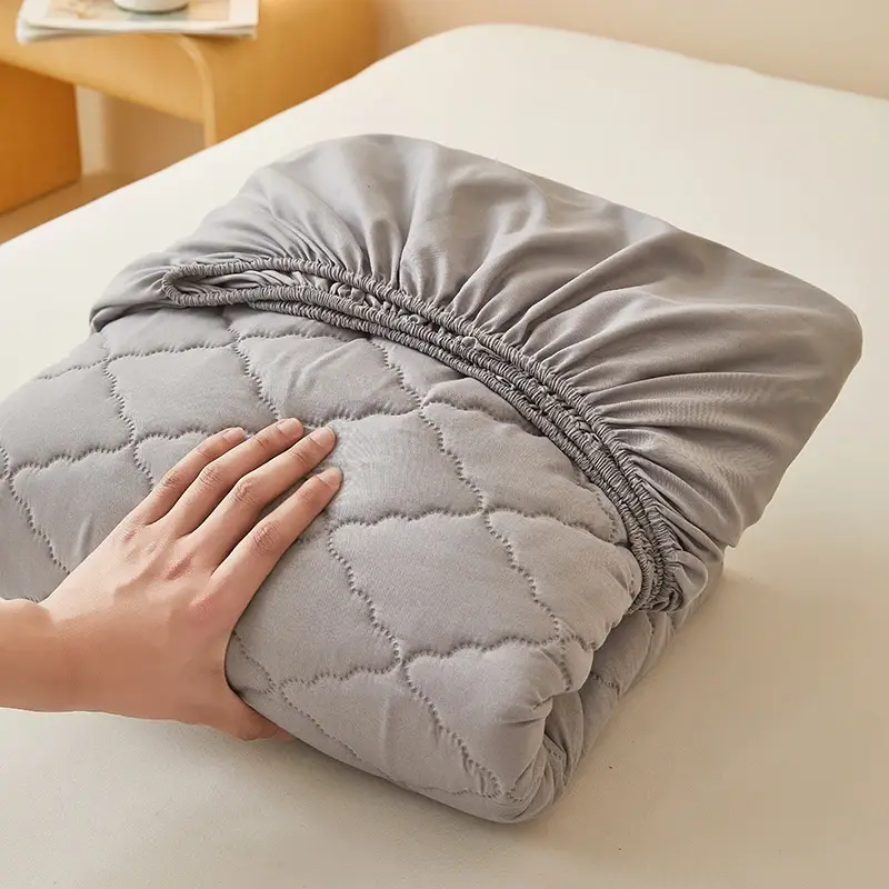 New Quilted Waterproof Mattress Protector- A-Class Health Standard, Quilted Top Layer, Antibacterial- Bedroom Mattress Cover