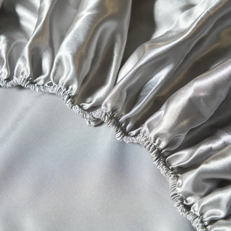 1 Simple Modern Satin Solid Color Fitted Sheet, Solid Color Ice Silk Bedspread for Bedroom, Bedding (Excluding Pillowcases)