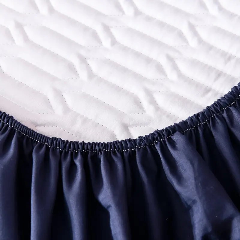 Air-Permeable Quilted Mattress Cover Soft Solid Color Bed Pad Protector Cover Twin Queen King Size Bed Cover Without Pillowcase