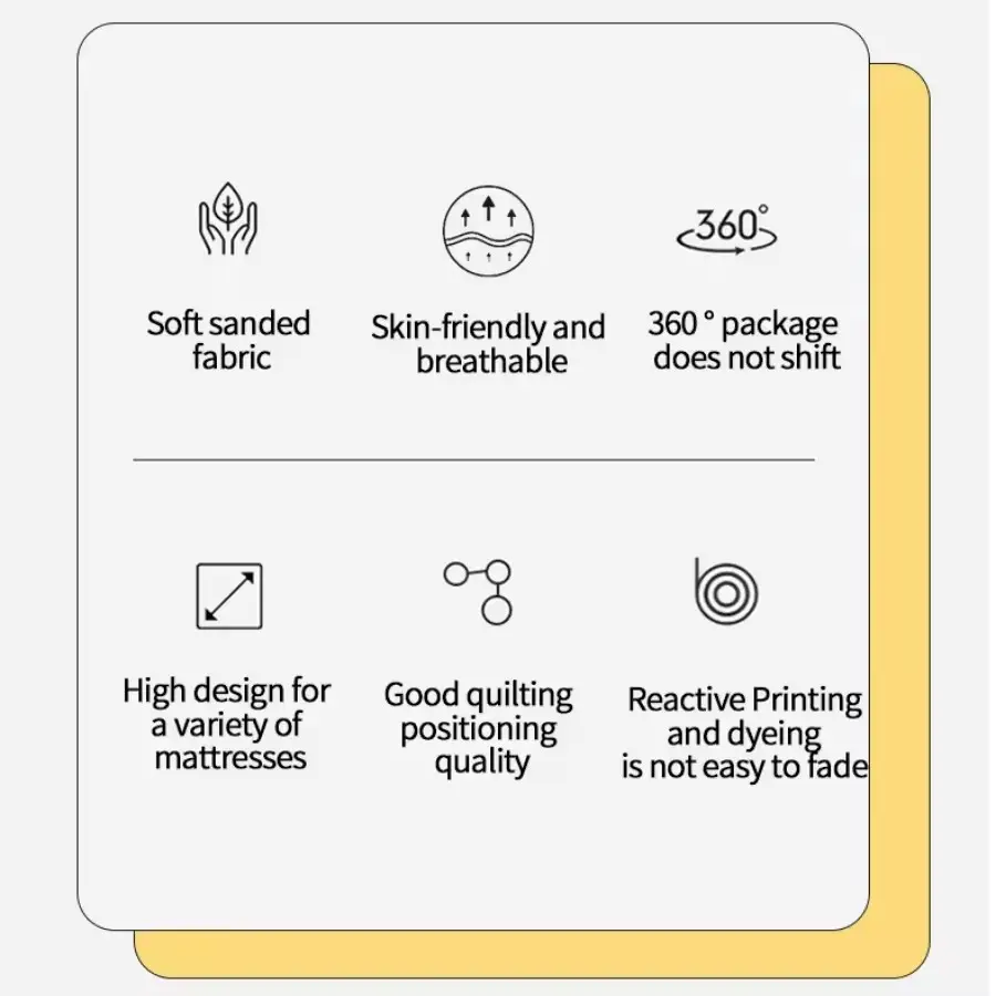 Waterproof Fitted Bed Sheet with 360 Elastic Band Quilted Mattress Protector Cover for Single Double King Queen Size Bedsheet