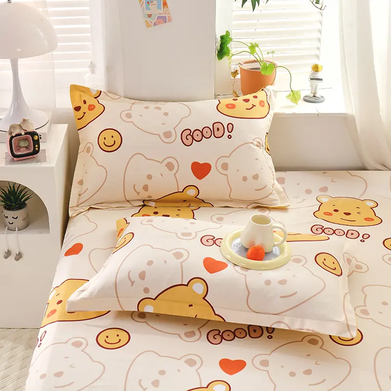 Pure Cotton Pillowcase Quality 100% Cotton Comfort Ultra-Soft Foldable Double Brushed-Wrinkle Resistant King Size Pillow Cover