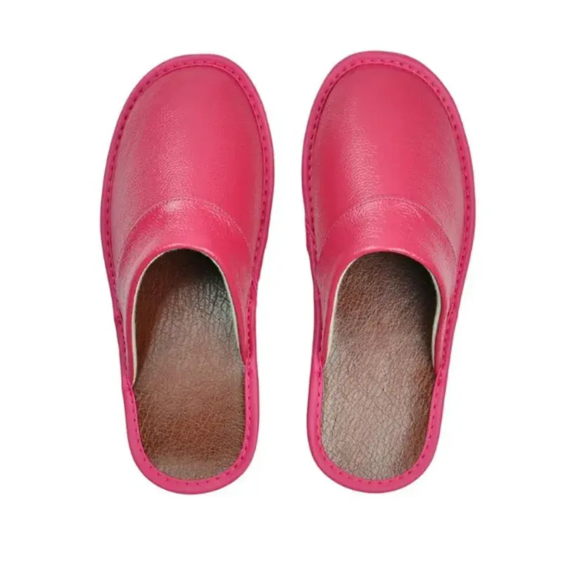 PU Slippers Men Big Sizes Home Male Indoor House for Men's Waterproof Leather Slippers Women Luxury Soft Flat Bedroom Shoes