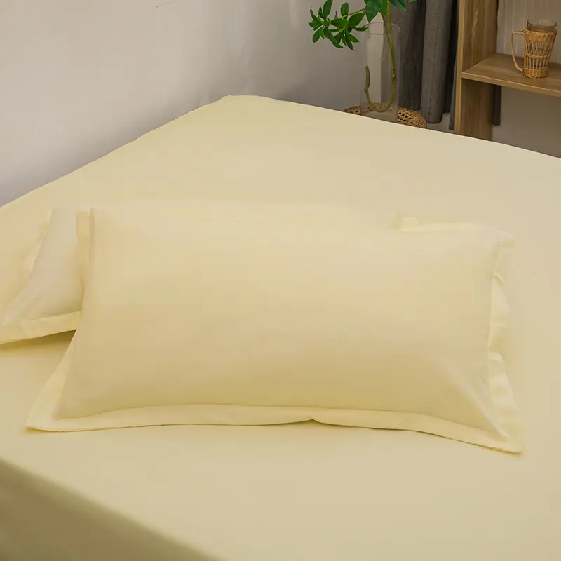 Washed 2pcs Solid Color Pillowcases Home Bedding Decorative Pillow Cover Wedding Super Soft Pillow Case