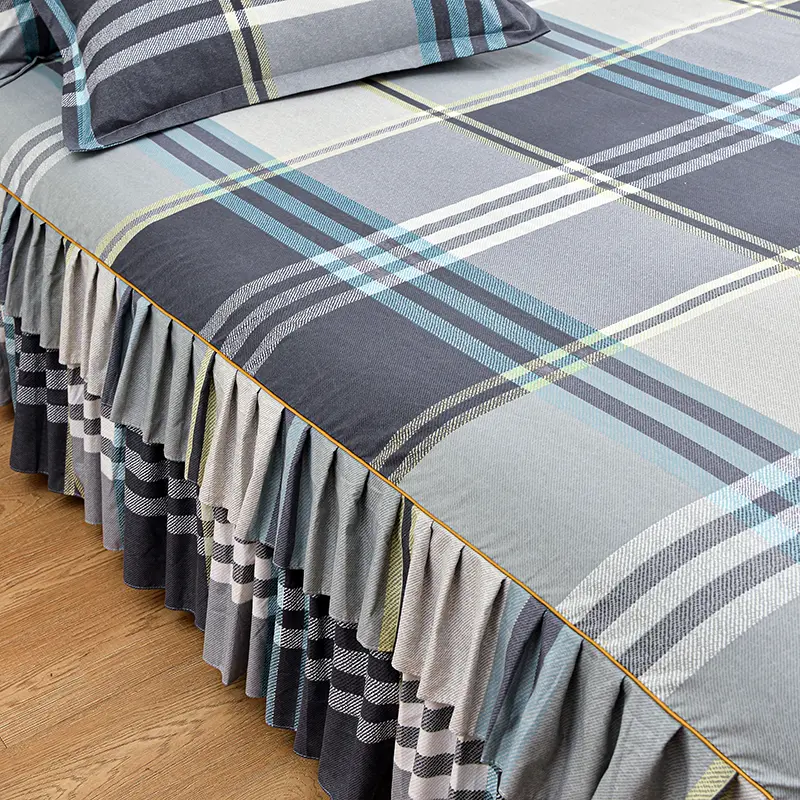 Ruffle Skirt Bedspread Home Textile Printed Bed Skirt Bedroom Coverlets Bedspreads Sheets Dust Cover Bedding
