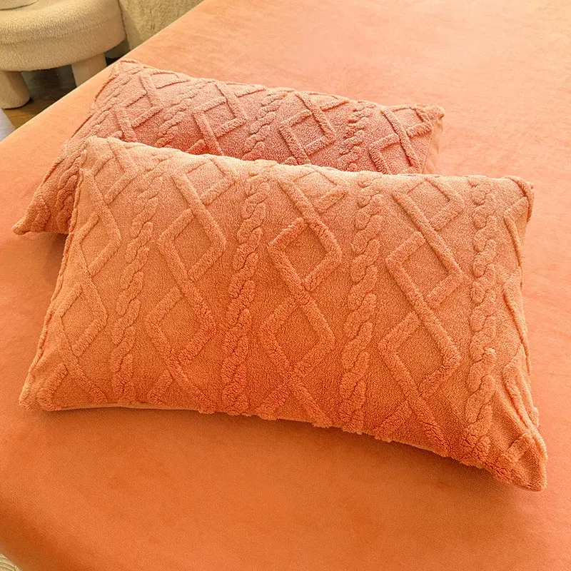 1pcs 2pcs Pillowcase Velvet Pillow Cover 48x74cm Pillowslip Rectangle Cushion Cover Warm Pillow Case Fundas De Almohada