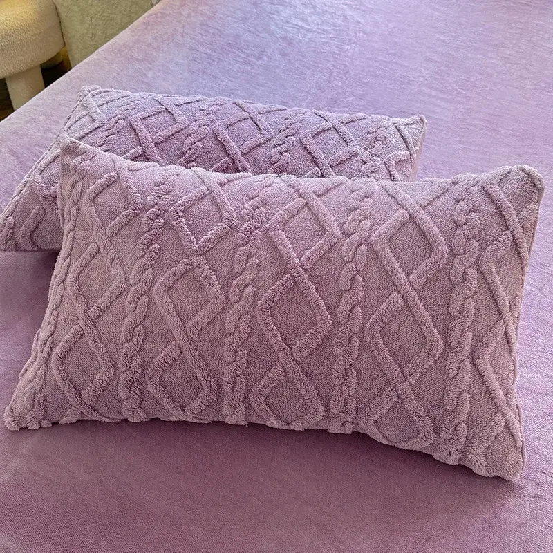 1pcs 2pcs Pillowcase Velvet Pillow Cover 48x74cm Pillowslip Rectangle Cushion Cover Warm Pillow Case Fundas De Almohada