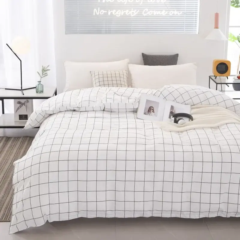 Simple Duvet Cover Single Double Queen King Size Quilt Cover Bedclothes Soft Comfort Microfiber Comforter Case No Pillowcase