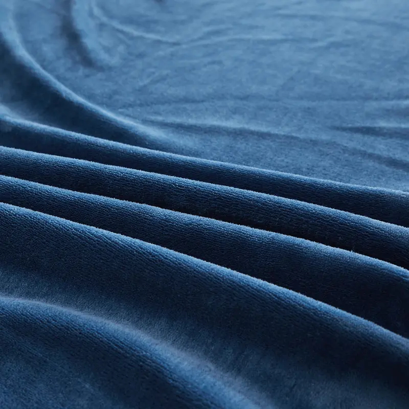 Solid Stretch Velvet Fabric Fitted Sheet Soft Elastic Bedspread Mattress Cover Bed Linen Protector Fitted Sheet Winter Keep Warm