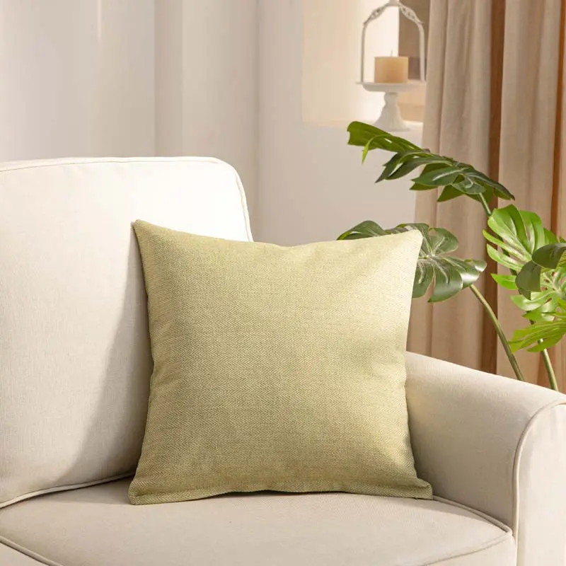 Pillow Case Home Decoration Salon Cushion Cover Solid Pillowcase with Zipper Cotton Linen for Sofa Car Chair 45x45 40X40