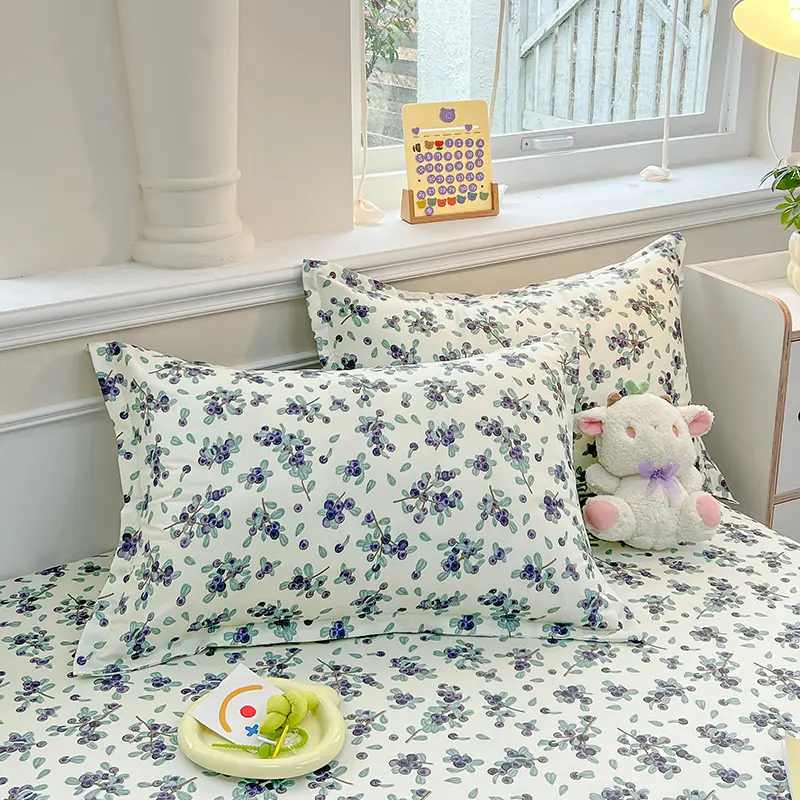 2pcs Pillowcase Printed Pillow Cover 48x74cm Pillowslip Rectangle Cushion Cover Home Bed Pillow Case Kissenbezug