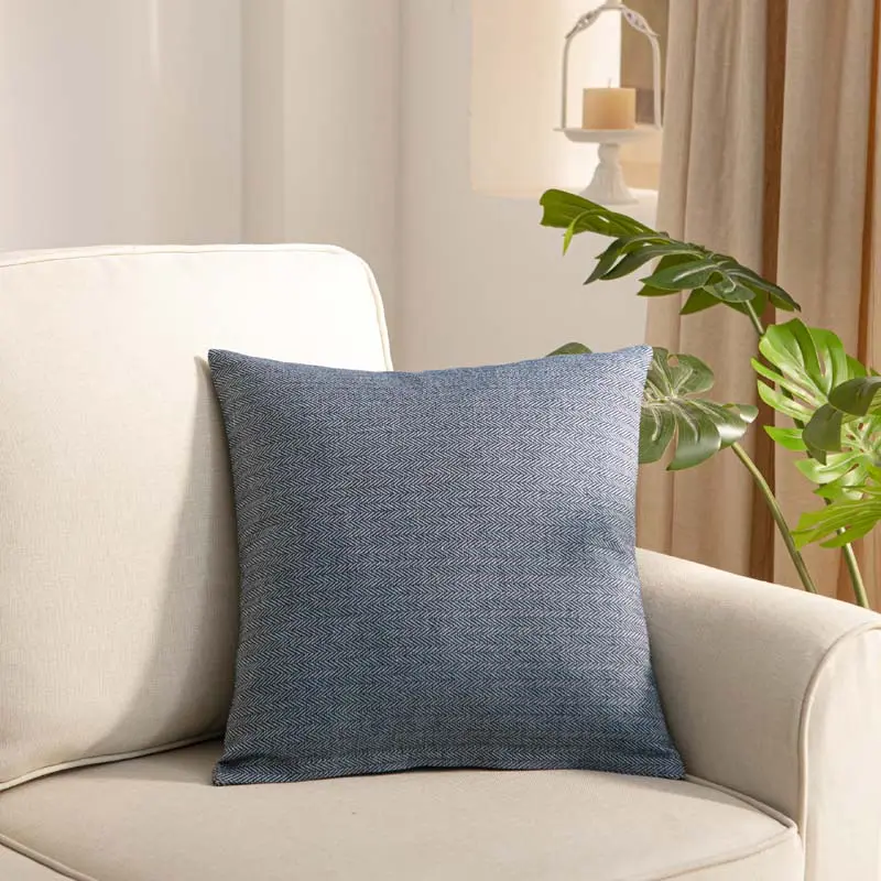 Pillow Case Home Decoration Salon Cushion Cover Solid Pillowcase with Zipper Cotton Linen for Sofa Car Chair 45x45 40X40