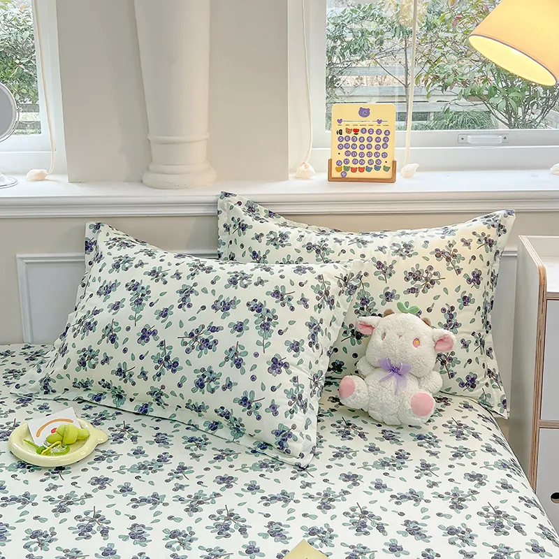 2pcs Pillowcase Printed Pillow Cover 48x74cm Pillowslip Rectangle Cushion Cover Home Bed Pillow Case Kissenbezug