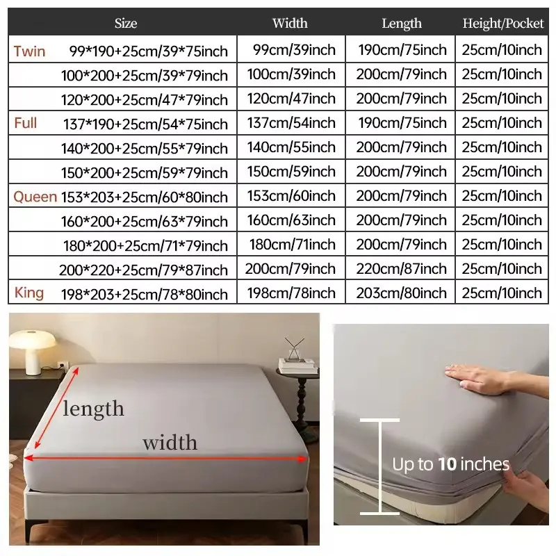 Soft Bedsheet with Elastic Band Fitted Sheet Home Bed Cover Twin/Full/Queen/King Size Bed Linen Drap De Lit (No Pillowcase)