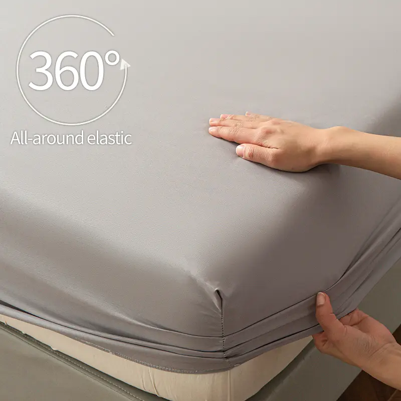 Soft Bedsheet with Elastic Band Fitted Sheet Home Bed Cover Twin/Full/Queen/King Size Bed Linen Drap De Lit (No Pillowcase)