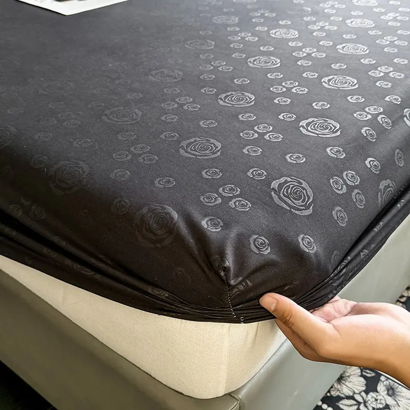 1pcs 100% Polyester Printed Bedsheets Geometric Fitted Sheet Queen Bed Sheet Single King Fitted Bed Sheet Mattress Cover
