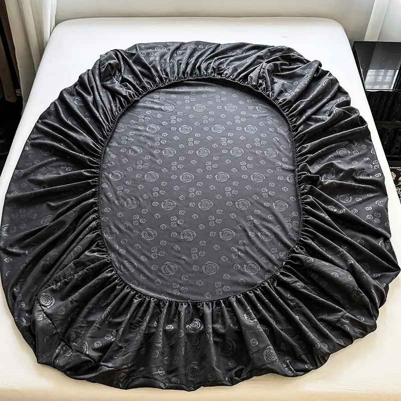 1pcs 100% Polyester Printed Bedsheets Geometric Fitted Sheet Queen Bed Sheet Single King Fitted Bed Sheet Mattress Cover